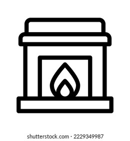 gráfico vectorial de ilustración de icono de línea de chimenea