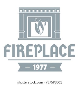Fireplace logo. Simple illustration of fireplace vector logo for web