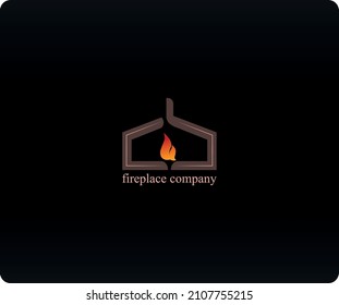 Vintage del logotipo de la chimenea, para bienes raíces y servicios