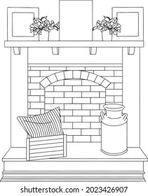 Esquema de la ilustración del vector de mantenimiento de la chimenea 