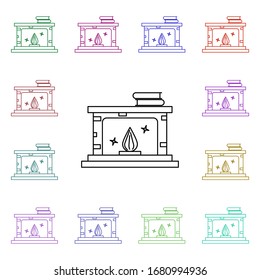 Icono de estilo de varios colores. Línea delgada simple, contorno vectorial de iconos de muebles para ui y ux, sitio web o aplicación móvil