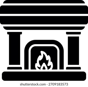 Fireplace New Creative Icon Design Vektor