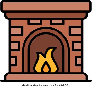 Fireplace New Creative Icon Design Vektor