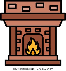 Kamin Neues kreatives Vektorsymbol-Design