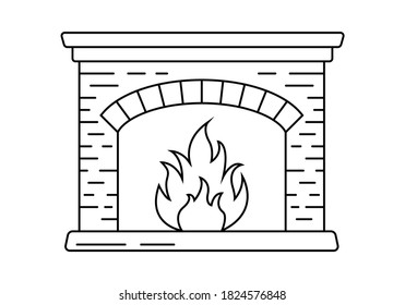 Fireplace Silhouette Images, Stock Photos & Vectors | Shutterstock