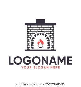 Design de logotipo de vetor premium Fireplace