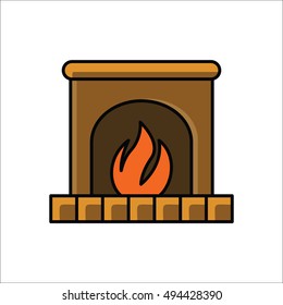 Fireplace Vector 