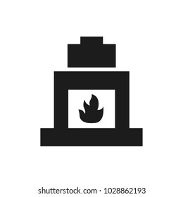 fireplace vector icon