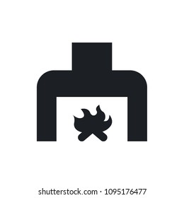 fireplace vector icon