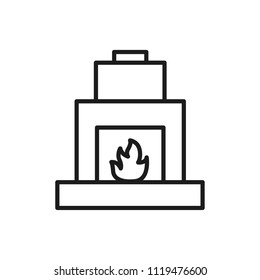 fireplace vector icon