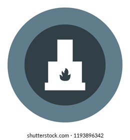 fireplace vector icon