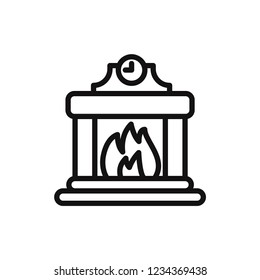 Fireplace vector icon