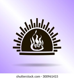 fireplace vector icon