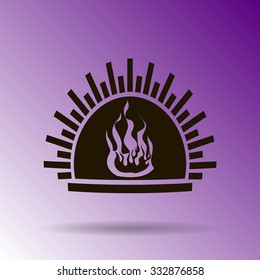 fireplace vector icon