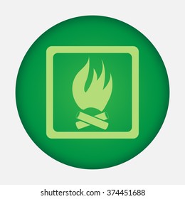 fireplace vector icon