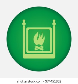 fireplace vector icon