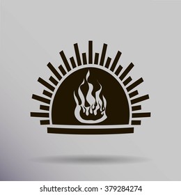 fireplace vector icon