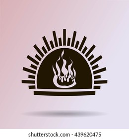 fireplace vector icon