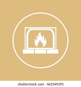 fireplace vector icon