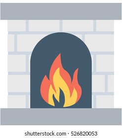 Fireplace Vector Icon