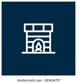 Fireplace vector icon