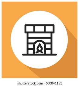 Fireplace vector icon