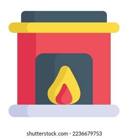 Un diseño de icono vectorial de chimenea en estilo moderno
