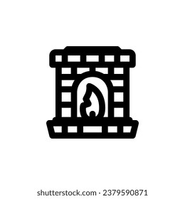 fireplace vector icon. real estate icon outline style. perfect use for logo, presentation, website, and more. simple modern icon design line style