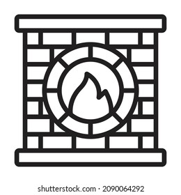 Fireplace vector icon  Which Can Easily Modify Or Edit 

