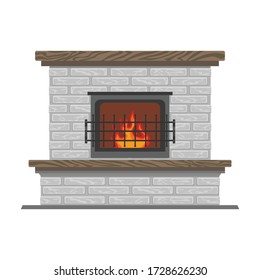 Icono del vector de chimenea.Icono del vector de dibujos animados aislado en la chimenea de fondo blanco.