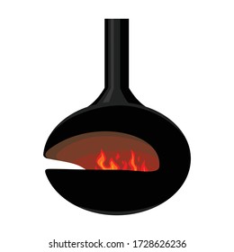 Icono del vector de chimenea.Icono del vector de dibujos animados aislado en la chimenea de fondo blanco.