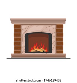 Icono del vector de chimenea.Icono del vector de dibujos animados aislado en la chimenea de fondo blanco.