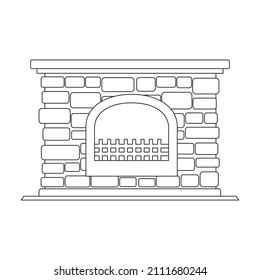 Icono de vector de reemplazo.Icono de vector de contorno aislado en la chimenea de fondo blanco.