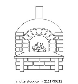 Icono de vector de reemplazo.Icono de vector de contorno aislado en la chimenea de fondo blanco.
