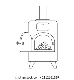 Icono de vector de reemplazo.Icono de vector de contorno aislado en la chimenea de fondo blanco.