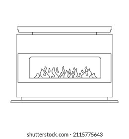 Icono de vector de reemplazo.Icono de vector de contorno aislado en la chimenea de fondo blanco.