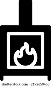 fireplace Vector illustration on a transparent background. Premium quality symmbols. Glyphs vector icons for concept and graphic design.