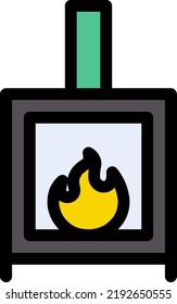 chimenea Ilustración vectorial sobre un fondo transparente.Símbolos de calidad superior.Iconos vectores de trazo para el diseño de conceptos y gráficos.