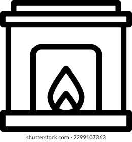ilustración de la chimenea Vector sobre un fondo transparente. Símbolos de calidad superior. Iconos vectoriales de línea delgada para el diseño de conceptos y gráficos.
