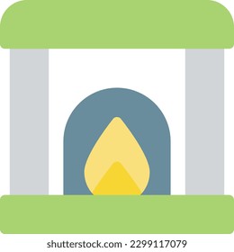 fireplace  Vector illustration on a transparent background. Premium quality symmbols. Line Color vector icons for concept and graphic design.