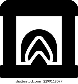ilustración de la chimenea Vector sobre un fondo transparente. Símbolos de calidad superior. Iconos vectoriales de glifos para diseño de conceptos y gráficos.