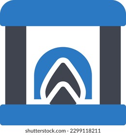 ilustración de la chimenea Vector sobre un fondo transparente. Símbolos de calidad superior. Iconos vectoriales de glifos para diseño de conceptos y gráficos.