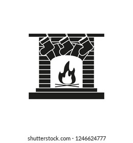 A fireplace,hearth,chimney,mantelpiece icon on the white background