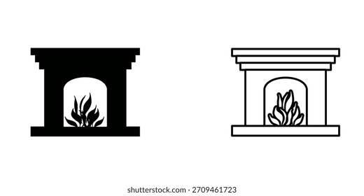 Icono de conjunto de chimeneas aislado sobre fondo blanco.