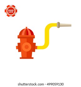 Fireplug with Hose and Nozzle Icon