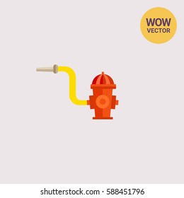 Fireplug with Hose and Nozzle Icon