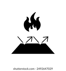 fireproof concept line icon. Simple element illustration.fireproof concept outline symbol design.