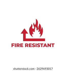 Fireproof icon. Fire resistant icon sign vector illustration.