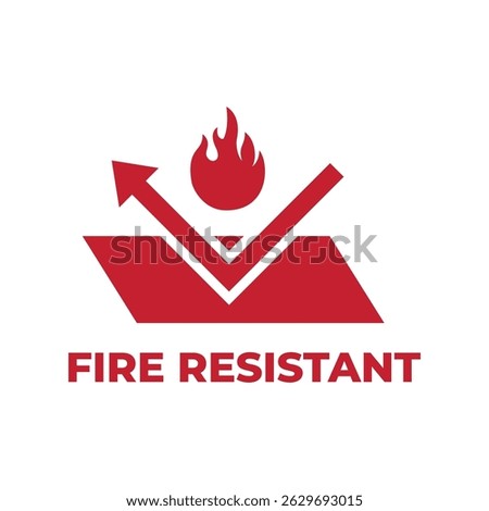 Fireproof icon. Fire resistant icon sign vector illustration.