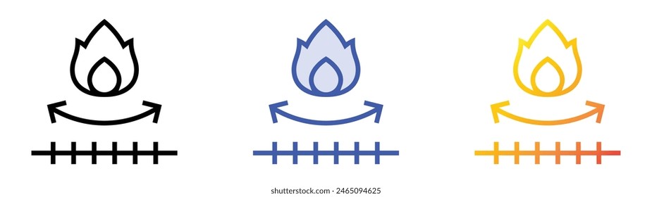 fireproof icon. Linear, Blue Fill and Gradient Style Design Isolated On White Background